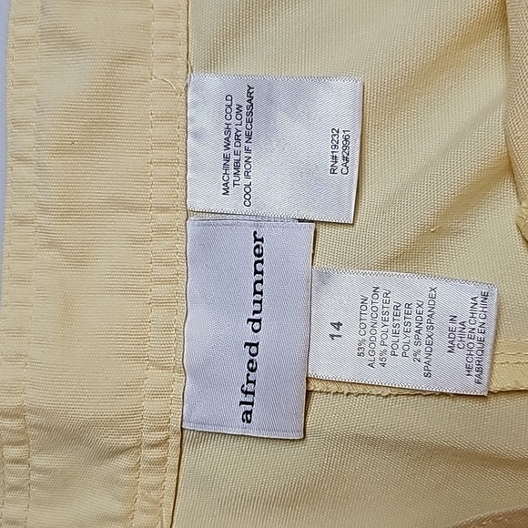 Alfred Dunner Capris Sz 14 Pretty Yellow - Picture 11 of 11